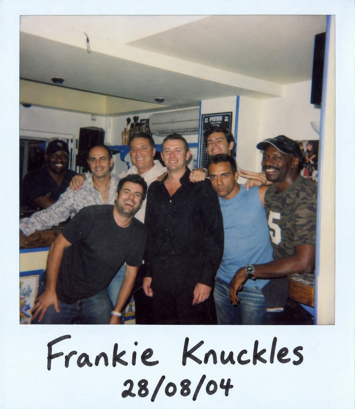 Frankie Knuckles polaroid photo from 28/08/04