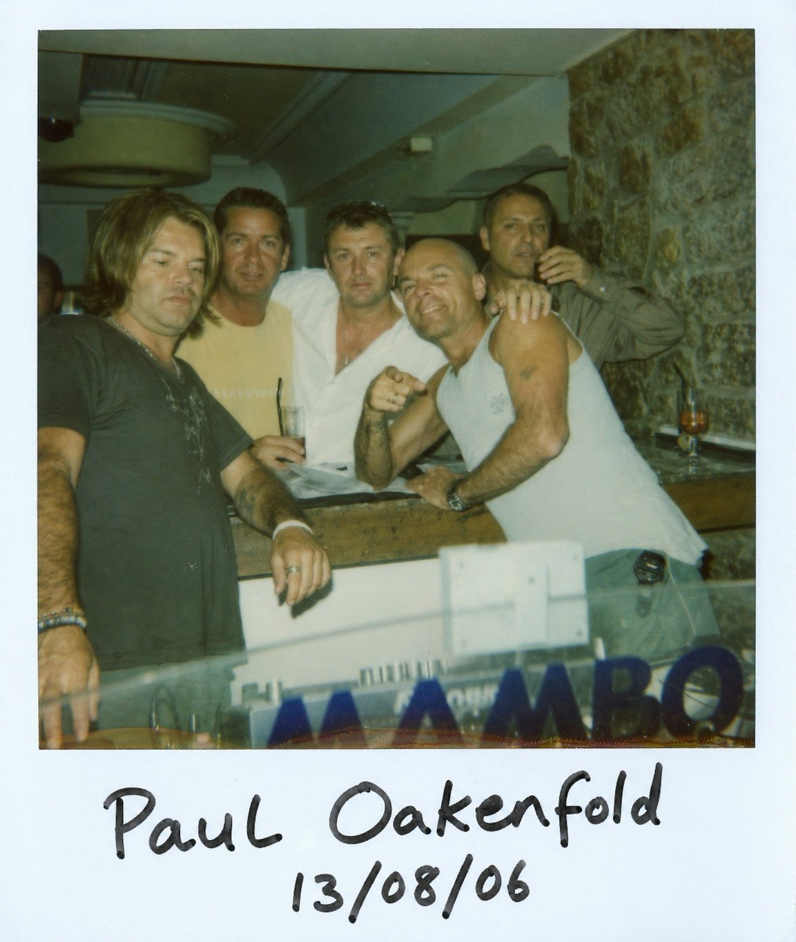 Paul Oakenfold polaroid photo from 13/08/06
